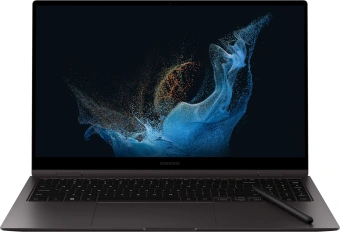 Ноутбук Samsung Galaxy Book 2 Pro 360 NP950 Core i7 1260P 16Gb SSD512Gb Intel Iris Xe graphics 15.6" AMOLED Touch FHD (1920x1080) Windows 11 Home English grey WiFi BT Cam (NP950QED-KA1IN) от магазина РЭССИ