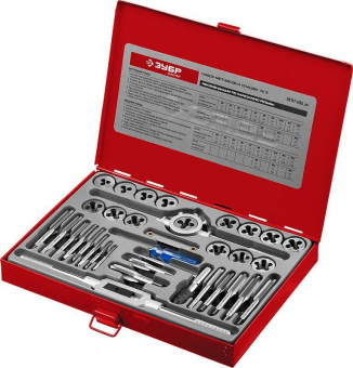 Набор метчиков и плашек Зубр 28117-H35_z01 35 предметов (жесткий кейс) от магазина РЭССИ