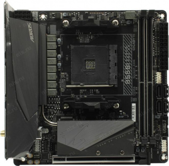 Материнская плата Gigabyte B550I AORUS PRO AX Soc-AM4 AMD B550 2xDDR4 mini-ITX AC`97 8ch(7.1) 2.5Gg RAID+HDMI+DP от магазина РЭССИ