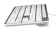 Картинка Клавиатура Hama Rossano белый/серебристый USB slim от магазина РЭССИ Клавиатура Hama Rossano белый/серебристый USB slim от магазина РЭССИ