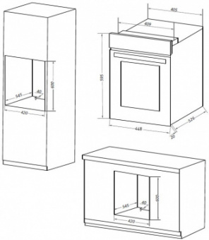 Духовой шкаф Электрический Maunfeld EOEC516S нержавеющая сталь/черный от магазина РЭССИ