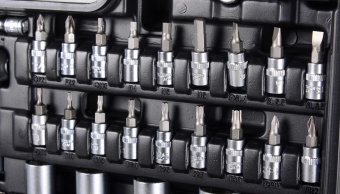 Набор инструментов Вихрь 1/2", 1/4", CrV 108 предметов (жесткий кейс) от магазина РЭССИ