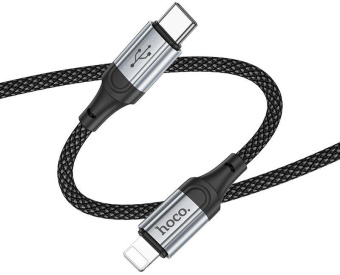 Кабель Hoco X102 Fresh iP USB Type-C (m)-Lightning (m) 1м черный коробка от магазина РЭССИ