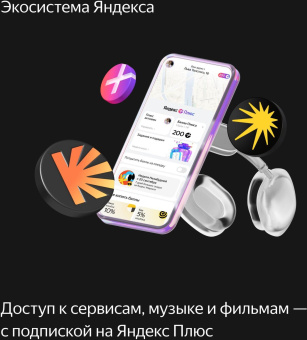 Умная колонка Yandex Станция Миди YNDX-00054PNK Алиса малиновый 24W 1.0 BT/Wi-Fi 10м от магазина РЭССИ