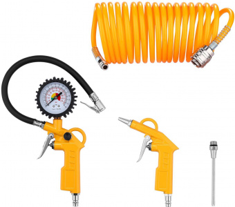 Набор пневмоинструментов Deko DKPT03 компл.:3 предмета 400л/мин оранжевый/черный от магазина РЭССИ