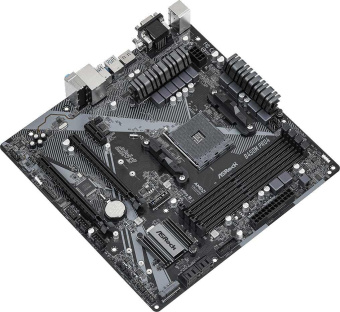 Материнская плата Asrock B450M PRO4 R2.0 Soc-AM4 AMD B450 4xDDR4 mATX AC`97 8ch(7.1) GbLAN RAID+VGA+DVI+HDMI от магазина РЭССИ