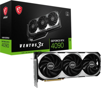 Видеокарта MSI PCI-E 4.0 RTX 4090 VENTUS 3X 24G NVIDIA GeForce RTX 4090 24576Mb 384 GDDR6X 2520/21000 HDMIx1 DPx3 HDCP Ret от магазина РЭССИ