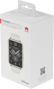 Смарт-часы Huawei Watch Fit 2 Yoda-B19V 1.74" AMOLED корп.золотистый рем.белый разм.брасл.:140-210мм (55029265) от магазина РЭССИ