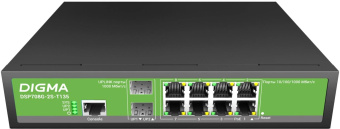 Коммутатор Digma DSP708G-2S-T135 (L2+) 8x1Гбит/с 2SFP 8PoE 8PoE+ 135W управляемый от магазина РЭССИ