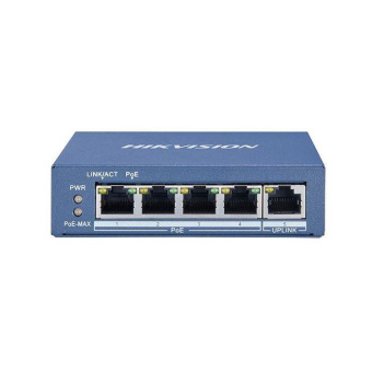 Коммутатор Hikvision DS-3E0505P-E/M 5G 4PoE+ 35W неуправляемый от магазина РЭССИ