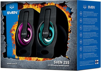 Колонки Sven 255 2.0 черный 6Вт портативные от магазина РЭССИ