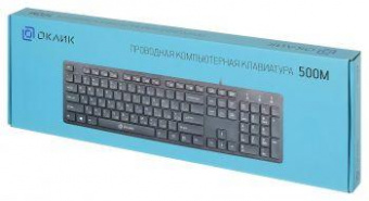 Клавиатура Оклик 500M черный USB slim Multimedia от магазина РЭССИ