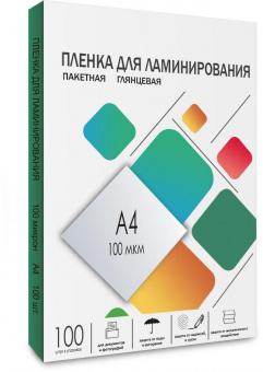 Пленка для ламинирования Heleos 100мкм A4 (100шт) глянцевая 216x303мм LPA4-100 от магазина РЭССИ
