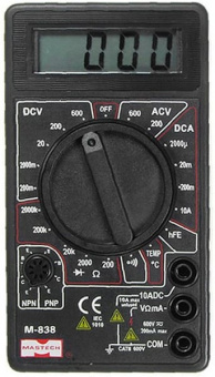 Цифровой мультиметр MASTECH M838  от магазина РЭССИ