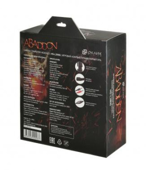Наушники с микрофоном Оклик HS-L380G ABADDON черный/красный 1.8м мониторные оголовье (1100404) от магазина РЭССИ