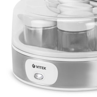 Йогуртница Vitek VT-2601 18Вт 7б. 200мл серый/белый от магазина РЭССИ