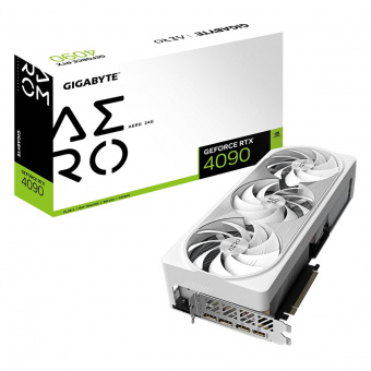 Видеокарта Gigabyte PCI-E 4.0 GV-N4090AERO-24GD NVIDIA GeForce RTX 4090 24576Mb 384 GDDR6X 2535/21000 HDMIx1 DPx3 HDCP Ret от магазина РЭССИ