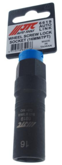 Головка 7-ми гранная (16х70 мм; 1/2DR) для секретной гайки колеса TOYOTA HYUNDAI HONDA JTC-6619 от магазина РЭССИ