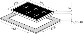 Газовая варочная поверхность Maunfeld EGHS.75.33CS\G нержавеющая сталь от магазина РЭССИ