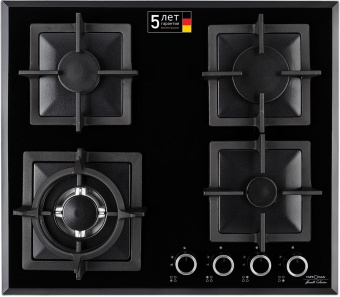 Газовая варочная поверхность Krona CALORE 60 черный от магазина РЭССИ