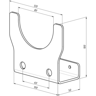 Настенный держатель для угловых шлифмашинок до 125 мм EMBODIMENT черный EMB-USM-LW-B от магазина РЭССИ