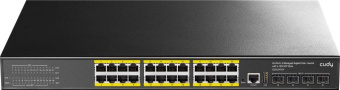 Коммутатор Cudy GS5024PS4-400W (L3) 24x1Гбит/с 4SFP+ 24PoE+ 400W управляемый от магазина РЭССИ