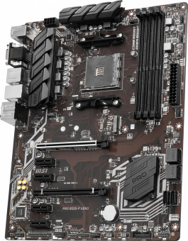 Материнская плата MSI PRO B550-P GEN3 Soc-AM4 AMD B550 4xDDR4 ATX AC`97 8ch(7.1) GbLAN RAID+VGA+DVI+HDMI от магазина РЭССИ