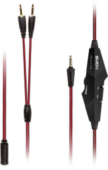 Наушники с микрофоном Sven AP-G777MV черный/красный 1.2м мониторные оголовье (SV-014209) от магазина РЭССИ