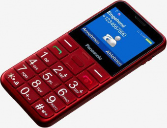 Мобильный телефон Panasonic TU150 красный моноблок 2Sim 2.4" 240x320 0.3Mpix GSM900/1800 MP3 FM microSDHC max32Gb от магазина РЭССИ