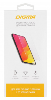 Защитное стекло для экрана Digma DGG1AP13PA для Apple iPhone 13/13 Pro/14 прозрачная 1шт. от магазина РЭССИ