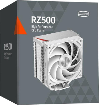 Устройство охлаждения(кулер) PcCooler RZ500 Soc-AM5/AM4/1200/1700/1851 белый 4-pin 32dB Al+Cu 250W Ret (RZ500-WHNWNX-GL) от магазина РЭССИ