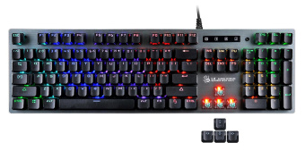 Клавиатура A4Tech Bloody B765 механическая серый USB for gamer LED (B765 GREY/NEON (GREEN SWITCH)) от магазина РЭССИ
