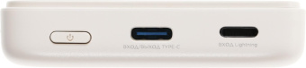 Мобильный аккумулятор Solove W12 5000mAh QC3.0/PD3.0 20W 3A USB-C беспров.зар. бежевый (W12 BEIGE RUS) от магазина РЭССИ