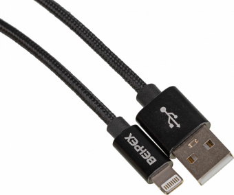 Кабель USB (m)-Lightning (m) 2м черный от магазина РЭССИ