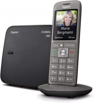 Р/Телефон Dect Gigaset CL660A SYS RUS черный автооветчик АОН от магазина РЭССИ