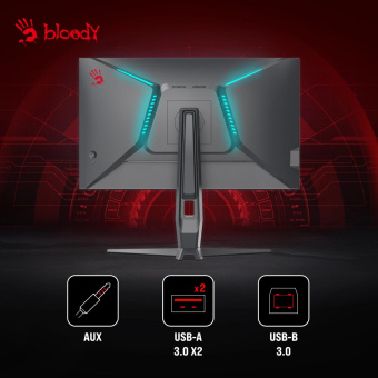 Монитор Bloody 24.5" MN251F серый IPS LED 1ms 16:9 HDMI M/M матовая HAS Piv 320cd 178гр/178гр 1920x1080 200Hz G-Sync DP FHD USB 4.3кг от магазина РЭССИ