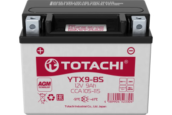 Аккумуляторная батарея TOTACHI CMF 9 а/ч YTX9-BS R AGM 90029 от магазина РЭССИ