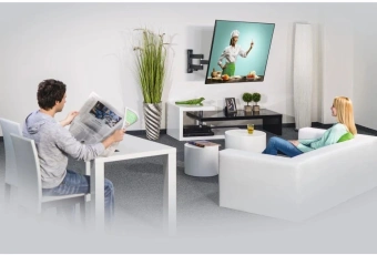 Кронштейн для телевизора Hama 00220824 черный 32"-65" макс.25кг настенный поворот и наклон от магазина РЭССИ