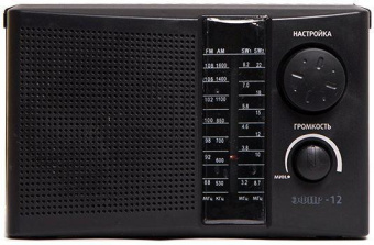 Радиоприемник портативный Сигнал Эфир-12 черный от магазина РЭССИ