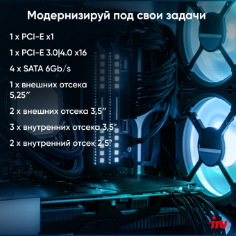 ПК IRU Home 310H6SE MT i5 12400 (2.5) 16Gb SSD1Tb UHDG 730 Free DOS GbitEth 400W черный (1996652) от магазина РЭССИ