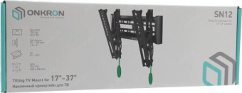 Кронштейн для телевизора Onkron SN12 черный 17"-37" макс.36.4кг настенный наклон от магазина РЭССИ