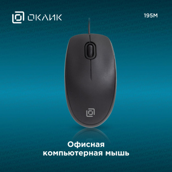 Мышь Оклик 195M for business черный оптическая (1200dpi) USB для ноутбука (3but) от магазина РЭССИ