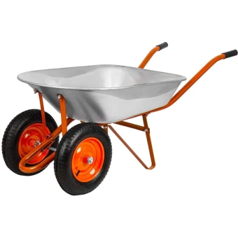 Тачка садово-строительная двухколесная в коробке СТРОЙМАШ объём 80 л грузоподъёмность 190кг 17037 от магазина РЭССИ