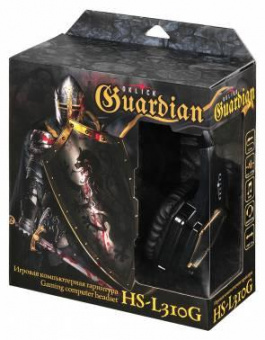 Наушники с микрофоном Оклик HS-L310G Guardian черный/золотистый 1.5м мониторные оголовье (359483) от магазина РЭССИ