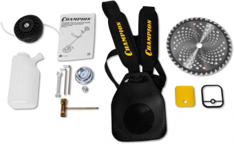 Триммер бензиновый Champion T444S-2 1600Вт 2.2л.с. неразбор.штан. реж.эл.:леска/нож от магазина РЭССИ