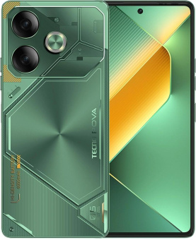 Смартфон Tecno Pova 6 256Gb 12Gb зеленый моноблок 3G 4G 2Sim 6.8" 1080x2460 Android 14 108Mpix 802.11 a/b/g/n/ac NFC GPS GSM900/1800 Protect FM от магазина РЭССИ
