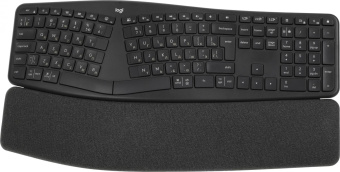 Клавиатура Logitech K860 ERGO механическая черный USB беспроводная BT Multimedia Ergo (подставка для запястий) (920-010352) от магазина РЭССИ