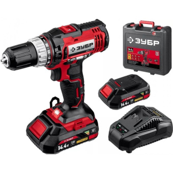 Дрель-шуруповерт Зубр ДШЛ-145-22 аккум. патрон:быстрозажимной (кейс в комплекте) от магазина РЭССИ