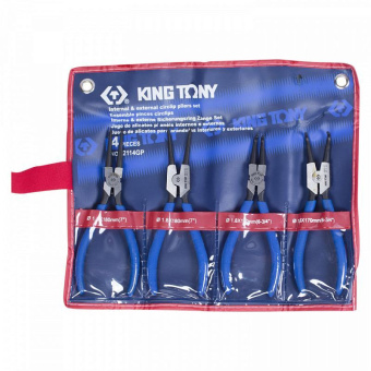 Набор съемников стопорных колец KING TONY 4 предмета 42114GP от магазина РЭССИ