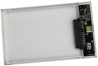 Внешний корпус для HDD/SSD AgeStar 3UB2P6C SATA III USB3.0 пластик прозрачный 2.5" от магазина РЭССИ